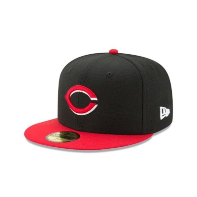 Cincinnati Reds Gorra | New Era MLB Authentic Collection 59fifty Fitted Cap Mexico - Negros